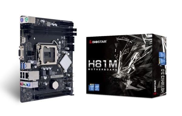 Biostar H81MHV3 3.0 - Hovedkort - micro ATX - LGA1150-sokkel - H81 Chipset - USB 3.2 Gen 1 - Gigabit LAN - innbygd grafikk (CPU kreves) - HD-lyd (6...