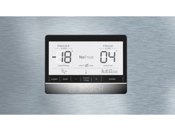 Bosch Serie | 6 KGN86AIDR - Kjøleskap/fryser - bunnfryser - bredde: 86 cm - dybde: 81 cm - høyde: 186 cm - 631 liter - Klasse D - inox-lettrens