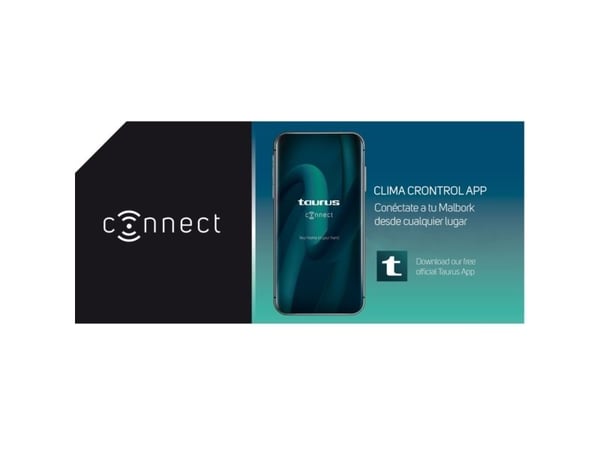 Taurus Malbork Connect 1200, Elektrisk konvektor-romvarmer, Android, iOS, IP24, Innendørs, Gulv, Vegg, Hvit