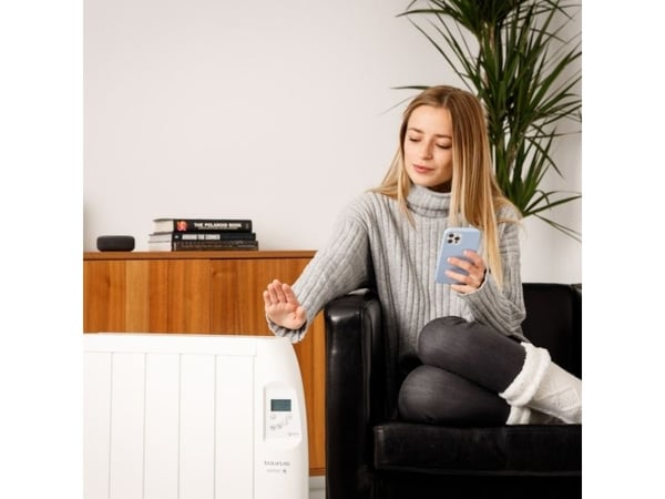 Taurus Malbork Connect 1200, Elektrisk konvektor-romvarmer, Android, iOS, IP24, Innendørs, Gulv, Vegg, Hvit