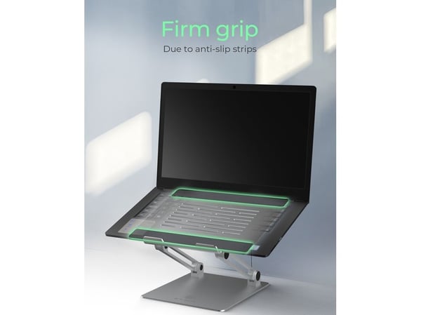 ICY BOX IB-NH300 - Ställ för bärbar dator - upp till 17" - silver