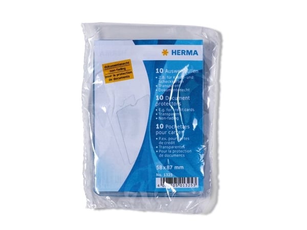 HERMA ID-kortholdere pakke med 10 for kredittkort - sjekkkort - 58 x 87 mm (1325)