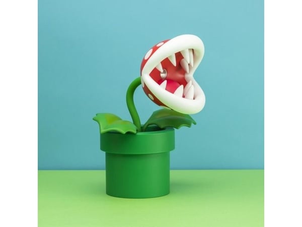 Paladone Piranha Plant Posable Lamp BDP, Grønn, Rød, Hvit, Plast, Barnerom, Hjemme kontor, Barnerom, Super Mario, 1 ampuller, LED