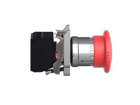 Harmony nødstop komplet med Ø40 mm paddehoved i rød farve med tryk/drej funktion og 1xNO+2xNC