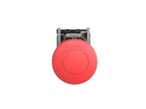 Harmony nødstop komplet med Ø40 mm paddehoved i rød farve med tryk/drej funktion og 1xNO+2xNC