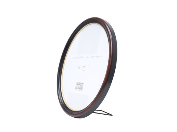 Deknudt S100F9, Fotoark kartong, Glass, Harpiks, Sort, Enkel bilderamme, Bord, Vegg, 13 x 18 cm, Oval