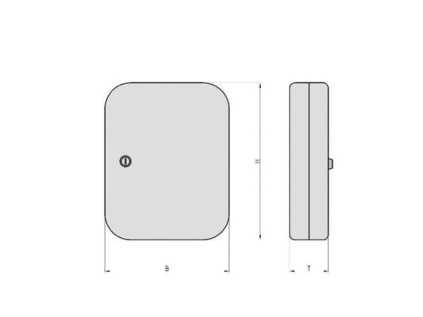 BASI SK 50, Metall, Grå, 45 kroker, Nøkkel, 1 stykker, 240 x 75 x 300 mm