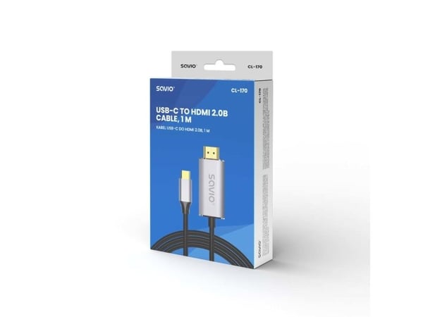 Savio CL-170, 3.2 Gen 2 (3.1 Gen 2), USB Type-C, HDMI-utgang, 4096 x 2160 piksler