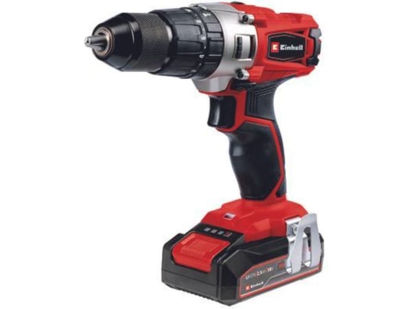 Einhell TE-CD 18/2 Li-i+22, Boremaskin med pistolgrep, Sort, Rød, 1,3 cm, 1250 RPM, 8 mm, 350 RPM