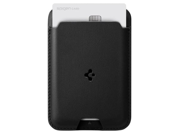 Spigen AMP02284, Kortholder, Svart, PU lær, Apple, iPhone 14 / 14 Plus / 14 Pro / 14 Pro Max (2022) iPhone 13 mini / 13 / 13 Pro / 13 Pro Max (2021...