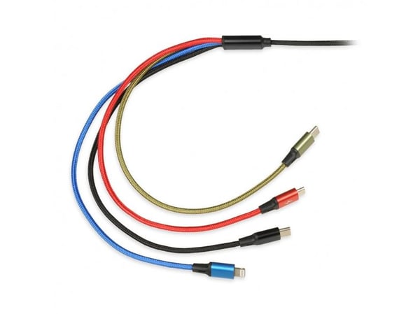 iBox Universal 4 in 1 charging cable I-BOX USB IKUM4W1 - Kabel, 1,2 m, Micro-USB A, 2 x USB C, Flerfarget