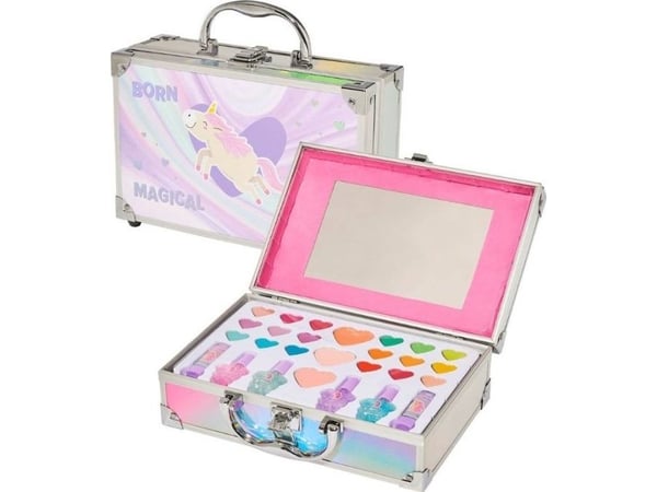 Martinelia Little Unicorn Perfect Traveler Glitter Case kosmetikksett for barn i en koffert