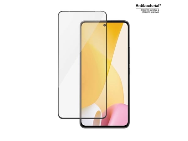 PanzerGlass - Skjermbeskyttelse for mobiltelefon - ultrabred passform - glass - rammefarge svart - for Xiaomi 12 Lite