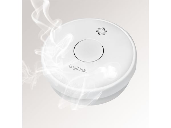 LogiLink SC0015, Optical reflekterende detektor, Koblet med ledninger (ikke trådløs), Hvit, Hjem, 85 dB, Flate-montert