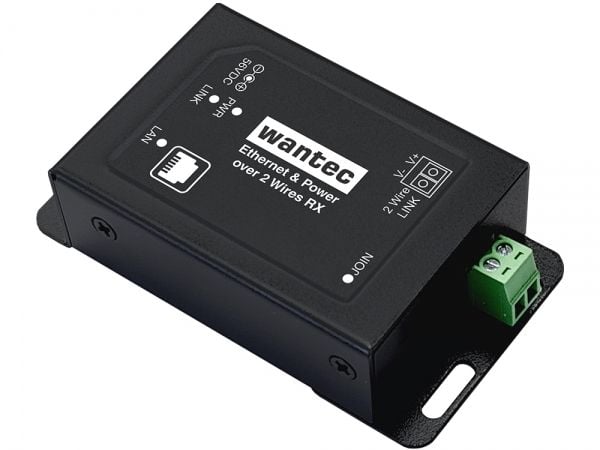 Wantec 5720, Nopea Ethernet, 10,100 Mbit/s, 10/100, IEEE 802.3af, IEEE 802.3at, Täysi, Puolikas, Musta