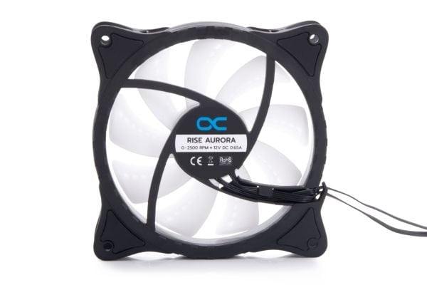 Alphacool Rise Aurora, Vifte, 12 cm, 2600 RPM, 118,9 m³/t, Sort, Translucent