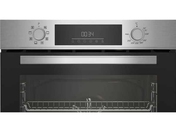Beko BBSM12340X, Sonebasert induksjon, 4 zone(s), Glass, Rustfritt stål, Berøringskontroll, Rund