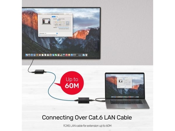 UNITEK EXTENDER HDMI OVER ETHERNET, 60M, V100A
