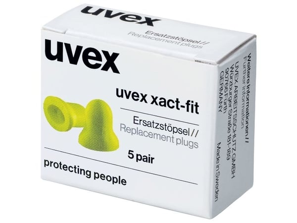 Uvex 2124002, Engangsøreplugg, In-ear, Grønn, Trådløs, 26 dB, 250 stykker