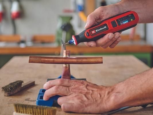 Einhell TE-MT, Dypgravering med karbidspiss, Sort, Rød, Gummi, Batteri, 290 g, 236 mm