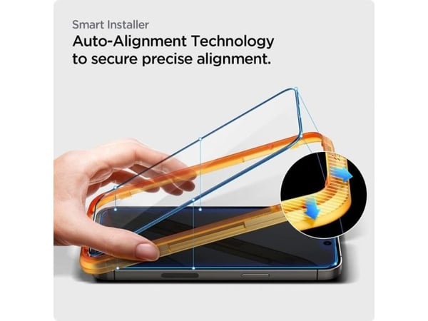 Spigen Glas.tR AlignMaster, Apple, iPhone 14 Pro Max, Reptålig, Transparent, 1 styck