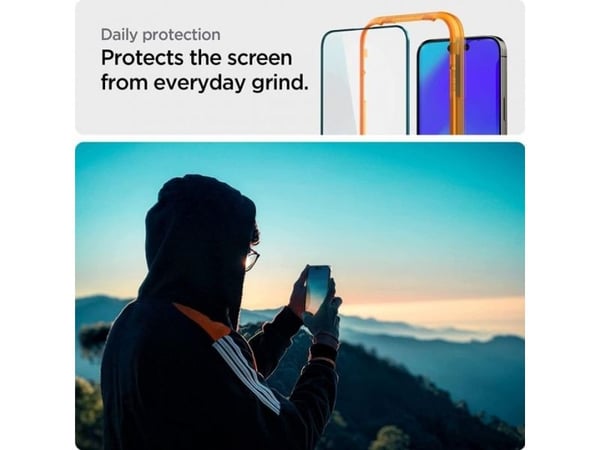 Spigen Glas.tR AlignMaster, Apple, iPhone 14 Pro Max, Reptålig, Transparent, 1 styck