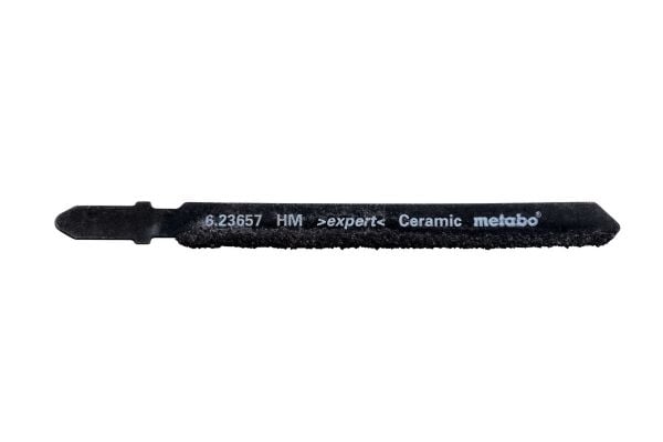 Metabo 623657000, Stikksagblad, Støpejern, Keramisk, Glass, Glassfiber armert plastik, Karbid, Sort, 7,6 cm, 0,8 mm