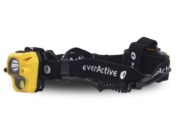 Everactive HL250, Hodebåndslommelykt, Gult, Knapper, LED, 2 lamper, 3 W