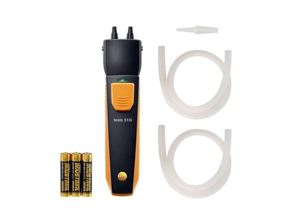 Testo 510 i, Testausanturi, Musta, Oranssi, ABS, Kestomuovinen elastomeeri, 150 h, -20 - 50 °C, 36 mm