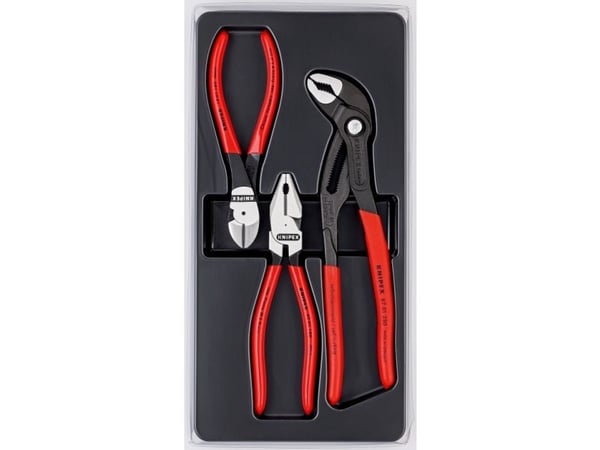 Knipex 00 20 10, Tangsett, 3 mm, Plast, Rød, 170 mm, 40 mm