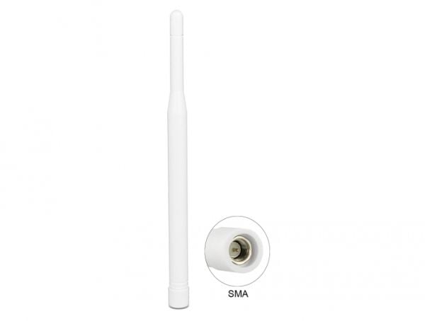 Delock - Antenne - Smart Home - 0.3 - 2.9 dBi - rundtstrålende - hvit