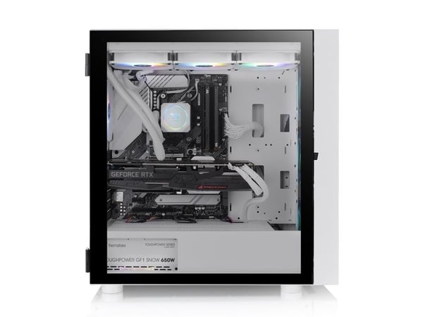 Thermaltake H570 TG ARGB Snow - Mid tower - utvidet ATX (E-ATX) - sidepanel med vindu (herdet glass) - ingen strømforsyning (PS/2) - hvit - USB/lyd
