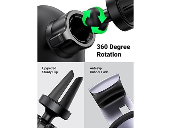 Ugreen - Bilholder for mobiltelefon - gravity, air vent, auto lock - from 4.7" to 7.2"