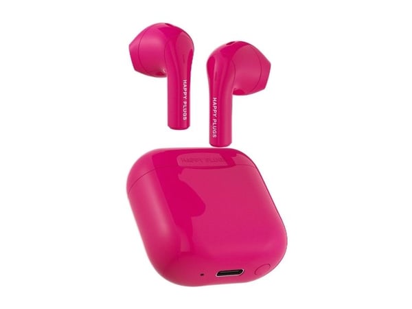 Happy Plugs JOY - True wireless-hodetelefoner med mikrofon - i øret - Bluetooth - cerise