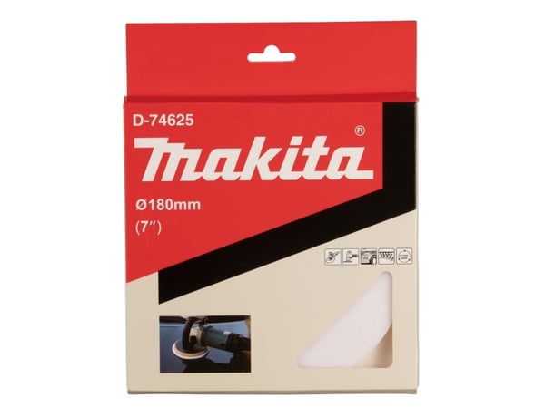 Makita D-74625, Forbrenningspute, Grå, Rund, 18 cm