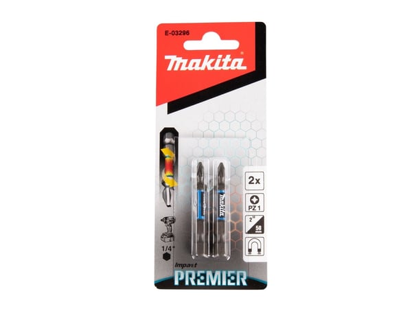 Makita E-03296, 2 kpl, PZ 1, 1/4, 50 mm, 60 mm, 145 mm
