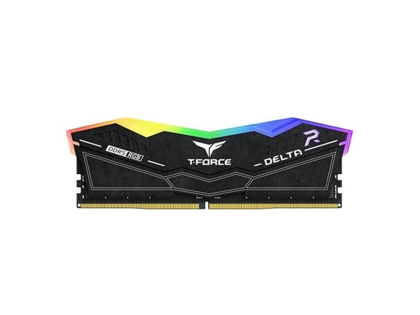 T-Force DELTA RGB - DDR5 - sett - 32 GB: 2 x 16 GB - DIMM 288-pin - 6000 MT/s / PC5-48000 - CL30 - 1.35 V - ikke-bufret - on-die ECC - svart