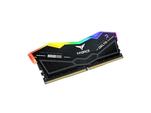 T-Force DELTA RGB - DDR5 - sett - 32 GB: 2 x 16 GB - DIMM 288-pin - 6000 MT/s / PC5-48000 - CL30 - 1.35 V - ikke-bufret - on-die ECC - svart