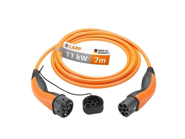 LAPP Type 2 auton latauskaapeli, jopa 11 kW, 7 m, oranssi (5555934029)