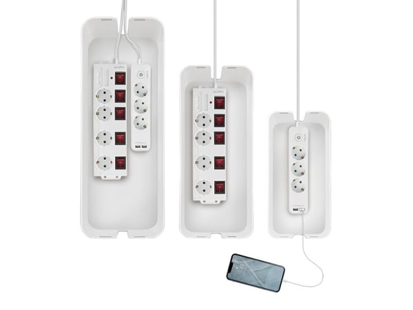 LogiLink KAB0078, Kabeldosa, Universal, Plast, Vit