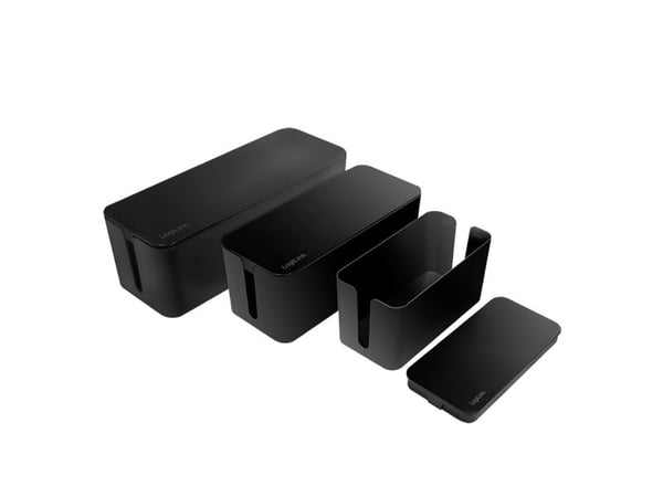 LogiLink KAB0077, Kabelboks, Universell, Plast, Sort
