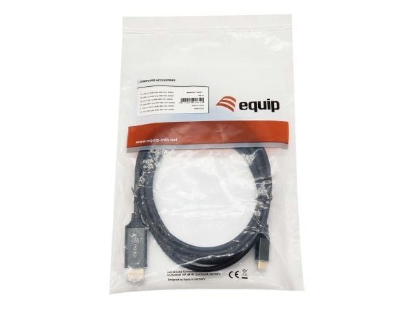 Equip 133417, 3 m, USB Type-C, HDMI Type A (Standard), Hankjønn, Hankjønn, Rett