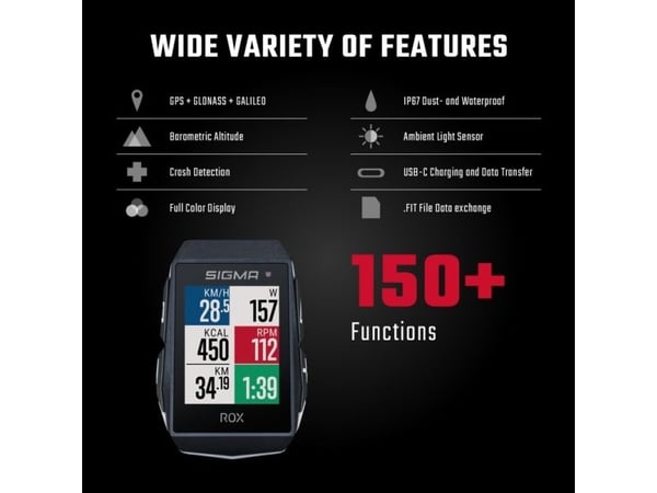 Sigma Sport 01032, 4,5 cm (1.77"), 128 x 160 piksler, 1000 mAh (Li Ion), 3.7 V, 18 timer, 46,8 mm, 66,1 mm