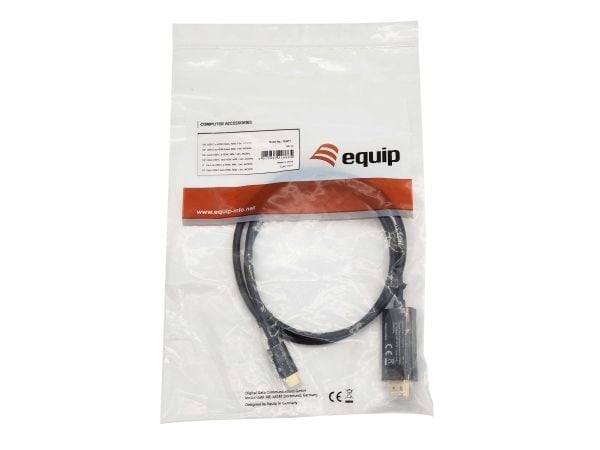 Equip 133411, 1 m, USB Type-C, HDMI-tyyppi A (vakio), Uros, Uros, Suora