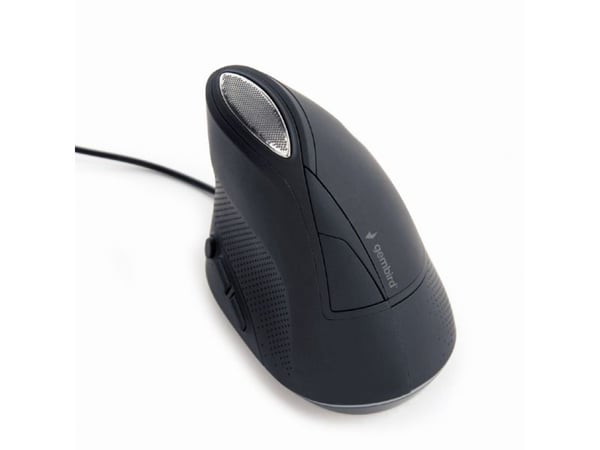 Gembird MUS-ERGO-03, Oikeakätinen, Optinen, USB A-tyyppi, 3200 DPI, Musta