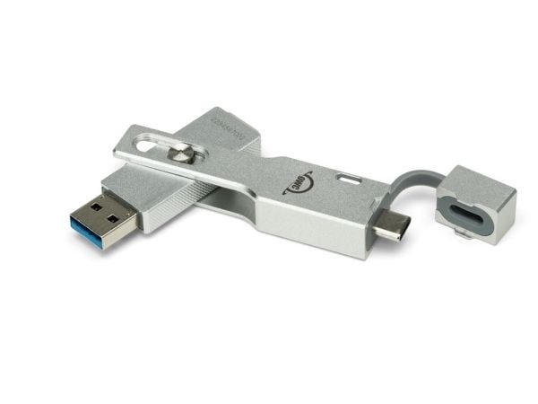 OWC Envoy Pro mini, 500 GB, A-tyypin USB:stä C-tyypin USB:hen, 3.2 Gen 2 (3.1 Gen 2), Alumiini