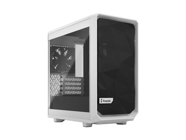 Fractal Design Meshify 2 Mini - - micro ATX - sidepanel med vindu (herdet glass) - ingen strømforsyning (ATX) - hvit - USB/lyd