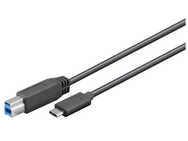 MicroConnect - USB-kabel - 24 pin USB-C (hann) til USB Type B (hann) - USB 3.2 Gen 1 - 1.8 m - svart