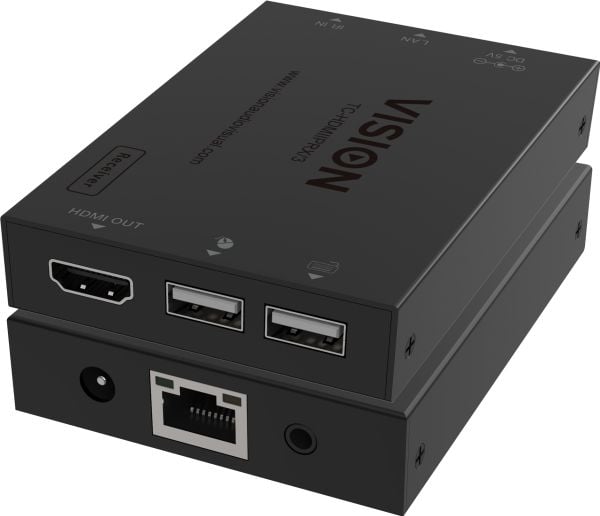 Vision TC-HDMIIPRX/3 - KVM / lyd / infrarød forlenger - mottaker - over CAT 6 - USB - opp til 150 m