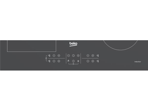 Beko HII64200FMTZG, Grå, Innebygget, 60 cm, Sonebasert induksjon, Glass, 4 zone(s)